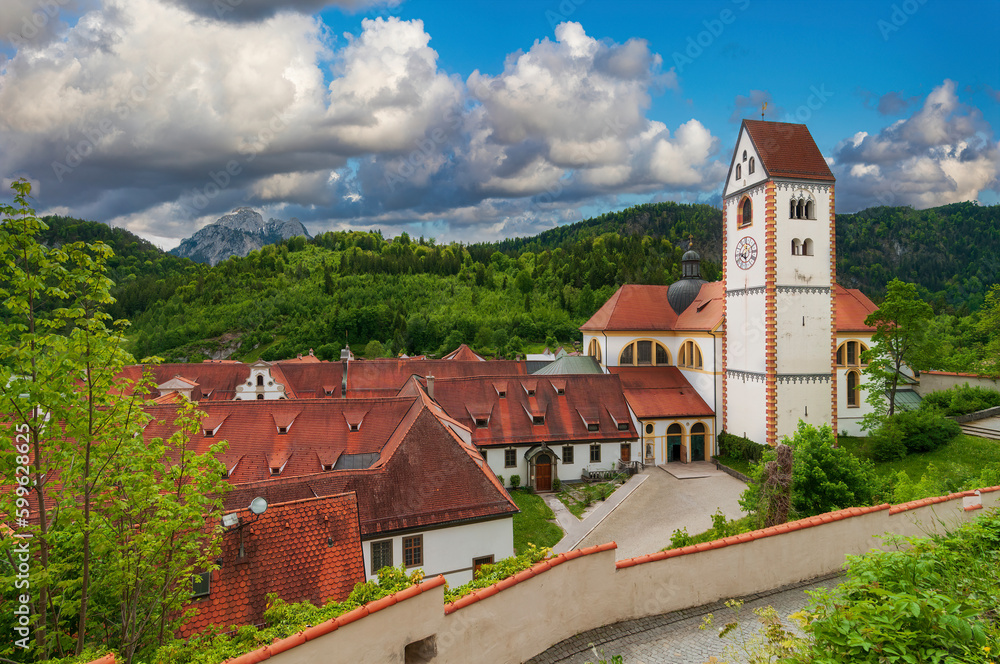 Picturesque old town in Bavaria, Germany.