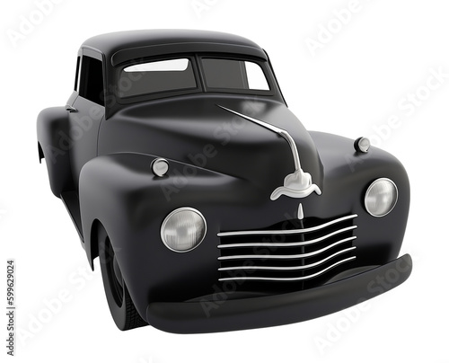 black old car 3d element. generative ai
