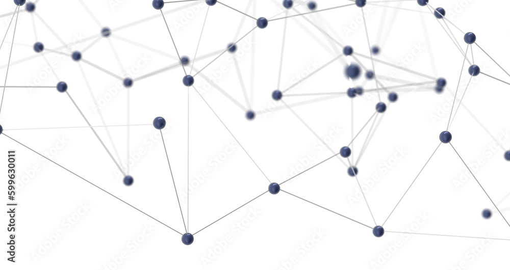 Falling cyber particles. Big data stream. 3d