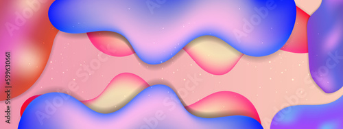 Vector abstract colorful colourful gradient background with fluid shapes