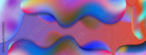 Vector abstract colorful colourful gradient background with fluid shapes