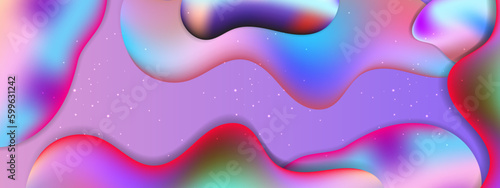 Vector abstract colorful colourful gradient background with fluid shapes