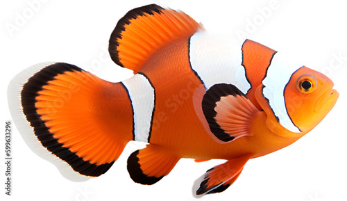 Clown Fish isolated on transparent background. 3D render.