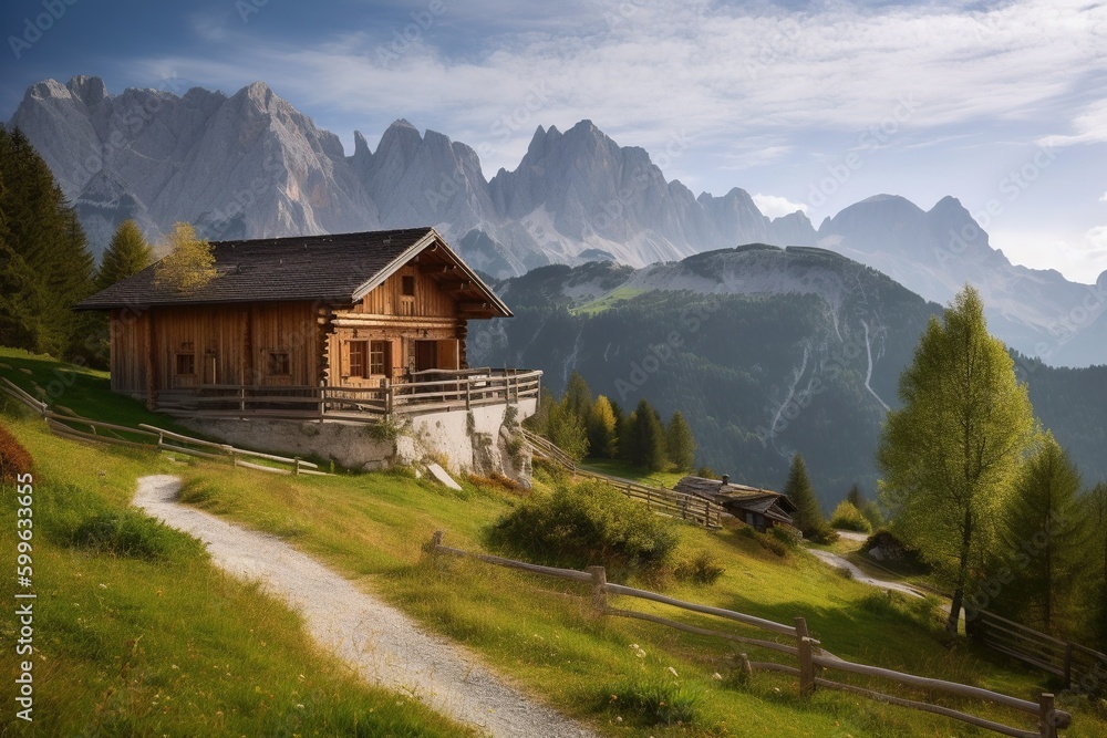 Obraz premium alpine landscape- Ai