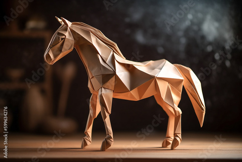 Pferd aus Origami KI