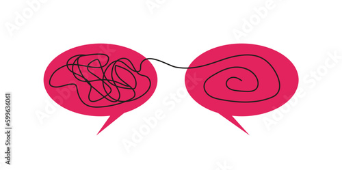 confusion and understanding, explanation concept, vector illustration