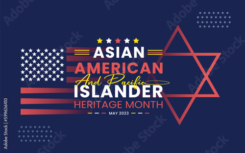 Asian American and Pacific Islander Heritage Month background or banner design template