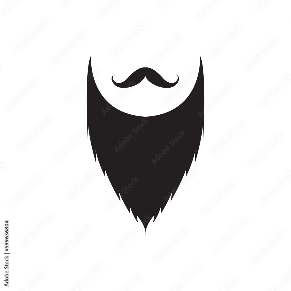 Silhouette of man's head with moustache and beard in hipster glasses. Silhouette of man's head with moustache and beard in hipster glasses.