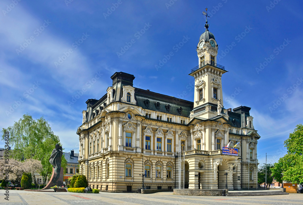  Town Hall in the Central Square Polish town of Nowy Sacz