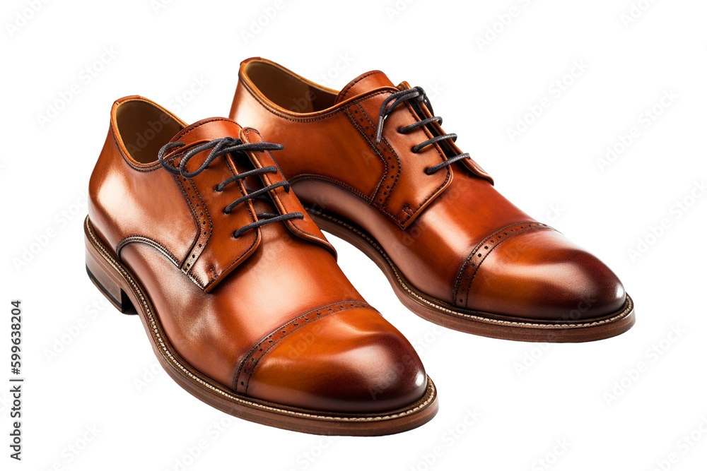 Pair of shoes on transparent background, created with generative AI Pair of shoes on transparent background, created with generative AI