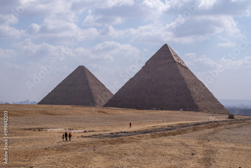 Paisaje las pir  mides de Guiza en El Cairo  Egipto