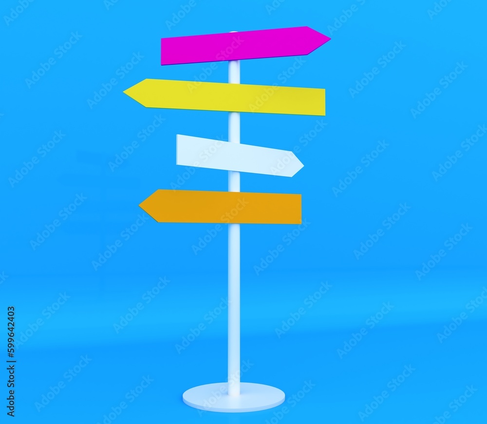 Wooden sign isolated on blue background, 3d rendering. Wooden sign isolated on blue background, 3d rendering.