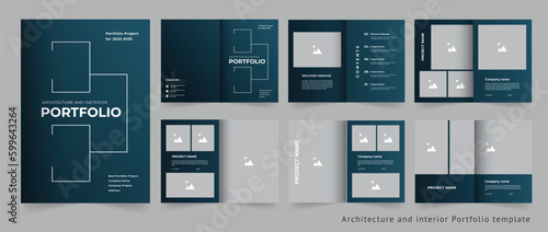 Architecture and interior portfolio or project portfolio design template