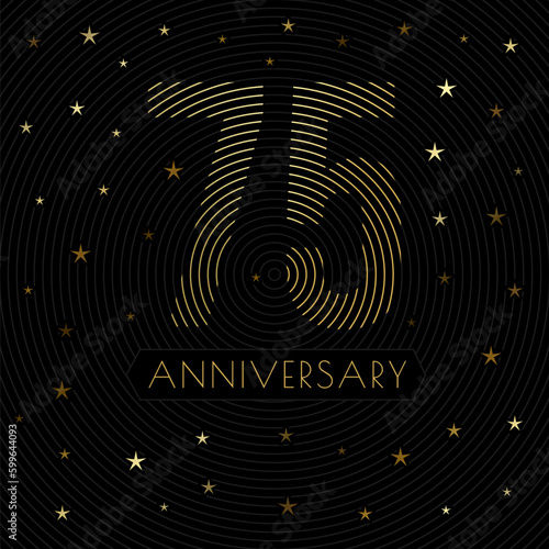 75 anniversary vector emblem