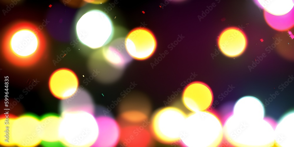Obraz premium bokeh glowing blurry background wallpaper, Generative AI