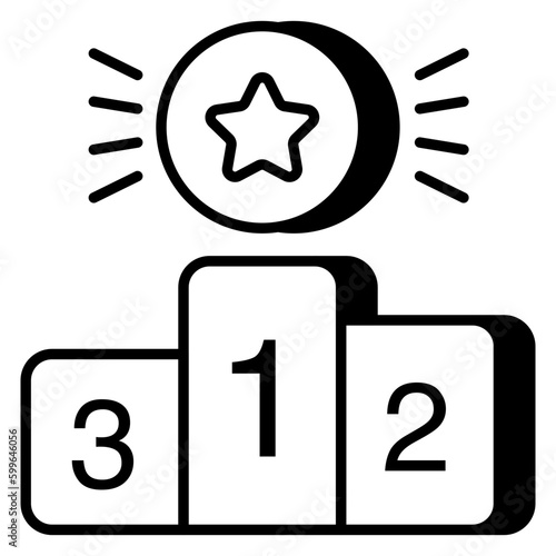 Position ranking board, icon of leaderboard