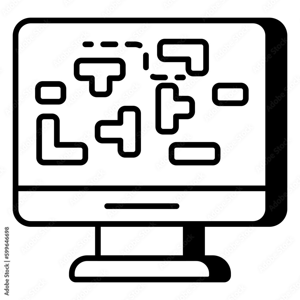 A creative design icon of gaming website