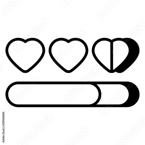 A unique design icon of health points 