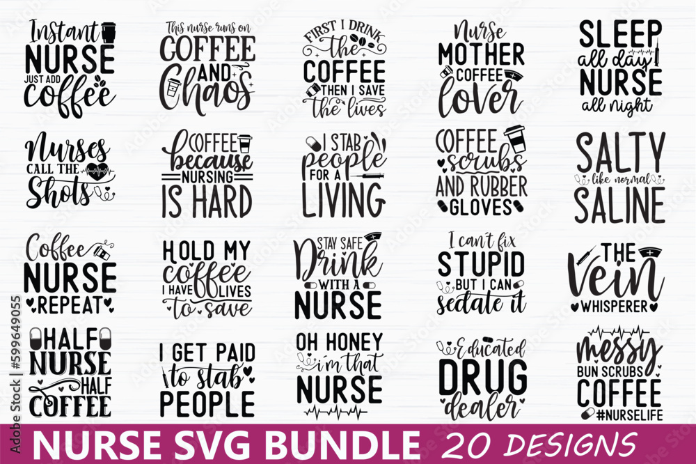 Nurse SVG Bundle Cut Files