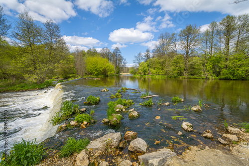 Spring on the banks of the Warta River, Poland.