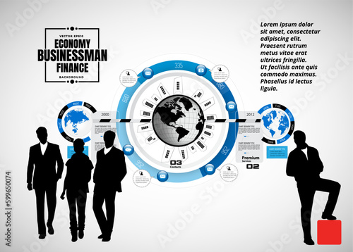 Business concept for internet banners, social media banners or presentation, vector illustration 