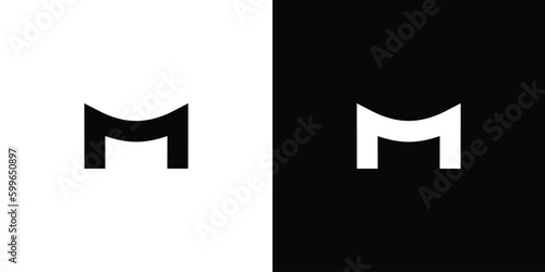 Modern and simple letter M initials logo design