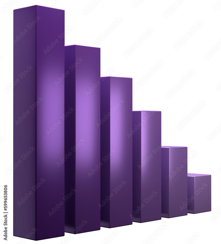 purple business bar in a row, 3d illustration purple business bar in a row, 3d illustration