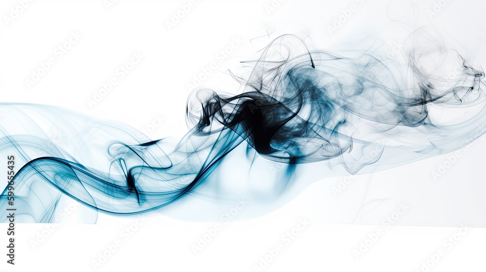 Abstract smoke of solid white background. For presentation. Generative AI, 