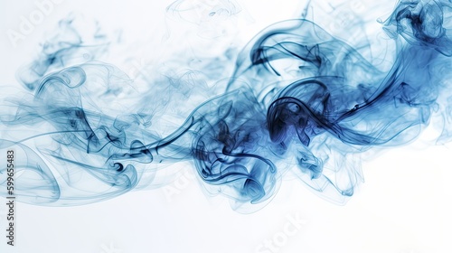 Abstract smoke of solid white background. For presentation. Generative AI,  © meredith blaché 