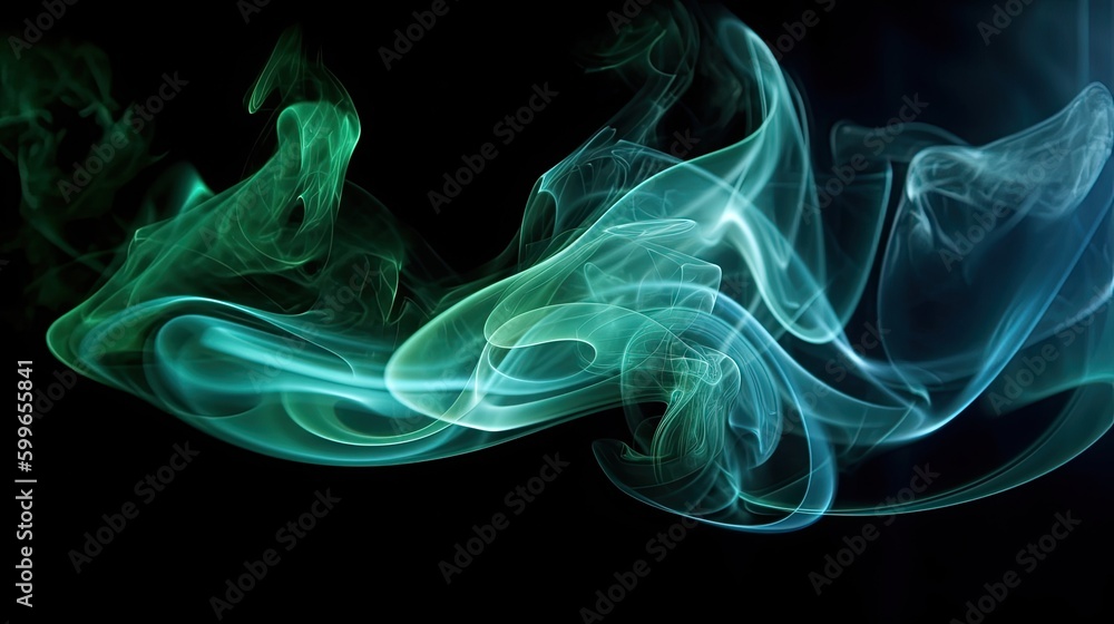 Fototapeta premium Abstract smoke of solid black background. For presentation. Generative AI, 