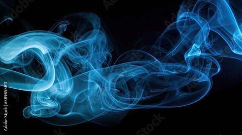 Abstract smoke of solid black background. For presentation. Generative AI, 