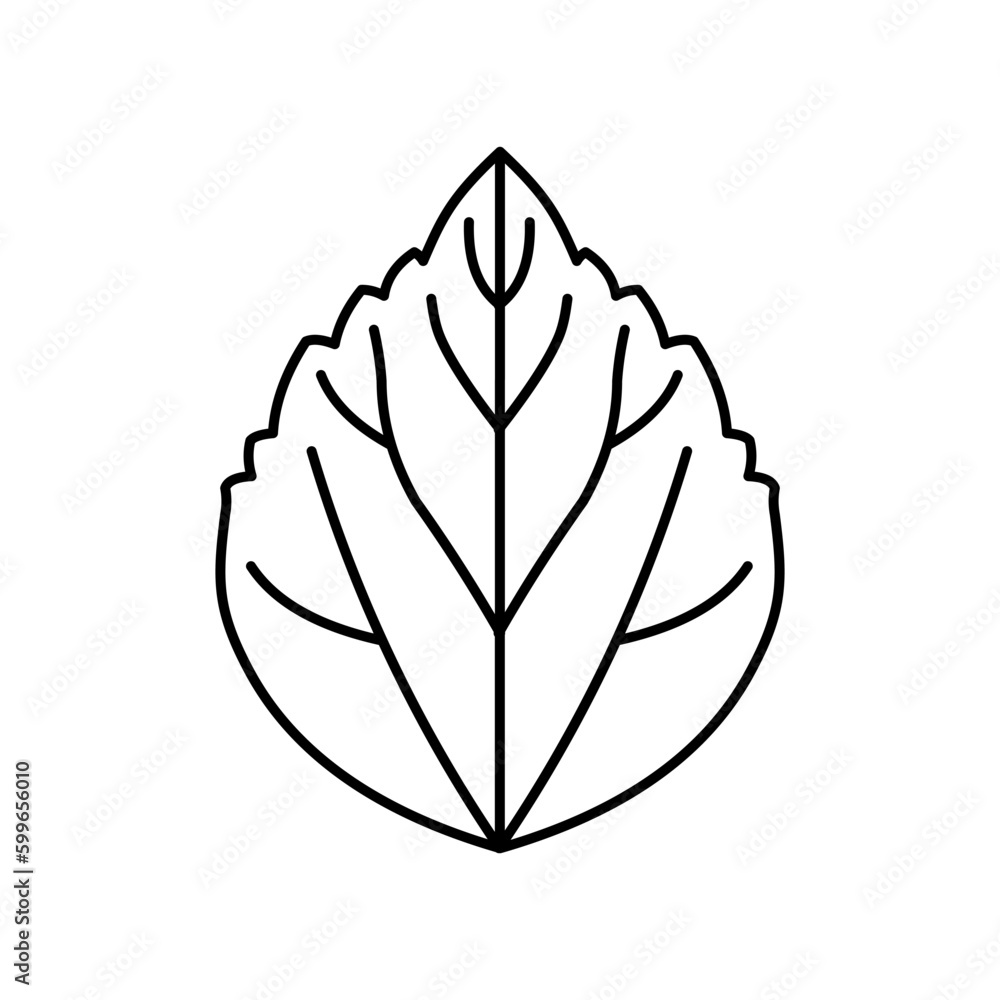 Hibiscus Leaf Outline Icon for Logo and More