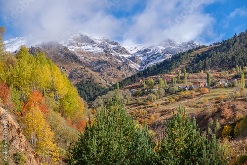 Fototapeta Naklejka Na Ścianę i Meble -  Natural life and autumn landscapes in Rize, Artvin, Savsat highlands