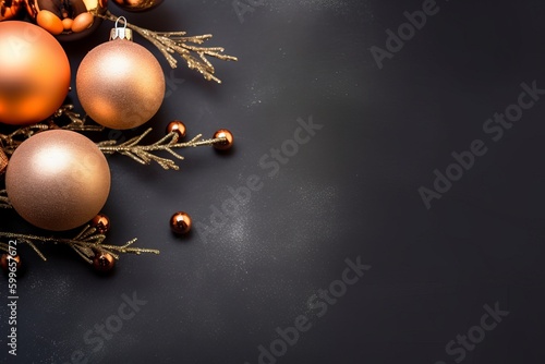 Merry Christmas background and Happy new year, Holiday greeting card, Generative AI