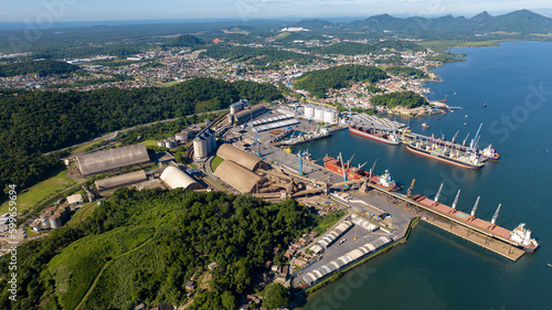 Aerial images of SCPAR port of São Francisco do Sul photo