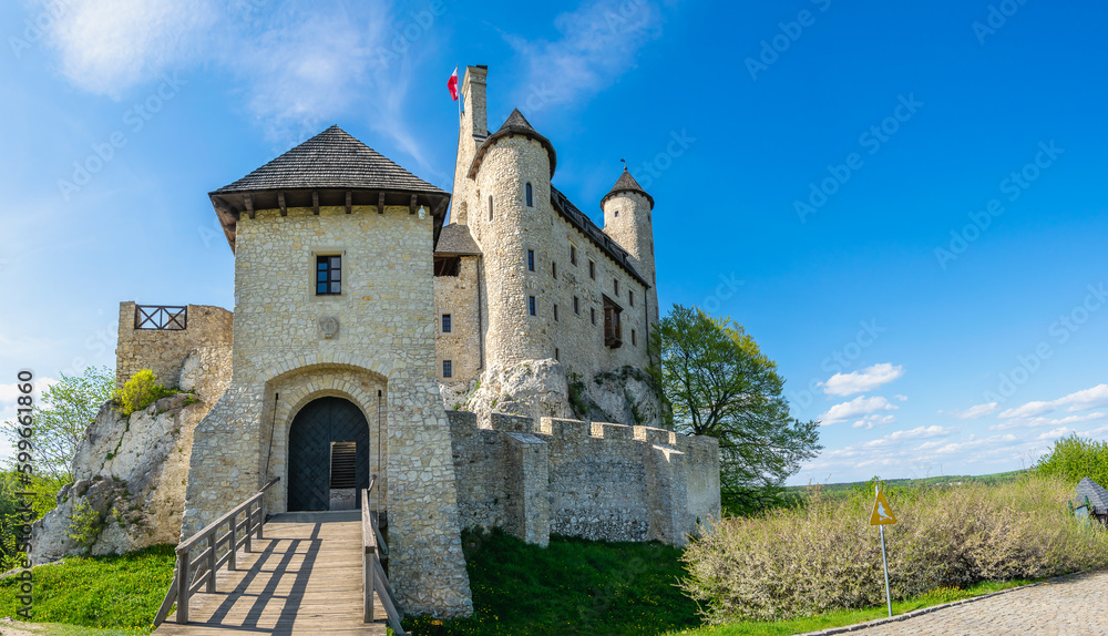 rebuilt old castle in Bobolice