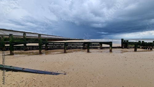 Walcott beach Norfolk UK stormy weather  © Gavin