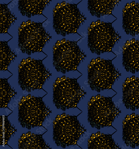Spotted feather seamless pattern