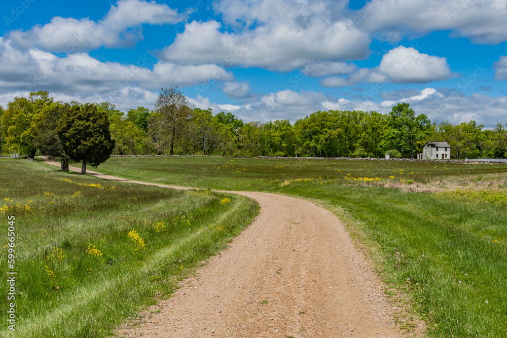 Approaching Confederate Avenue, Gettysburg Pennsylvania USA