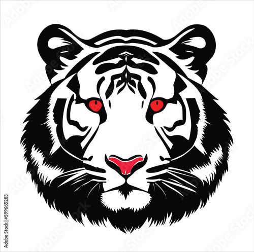 tiger head vector,a tiger art work