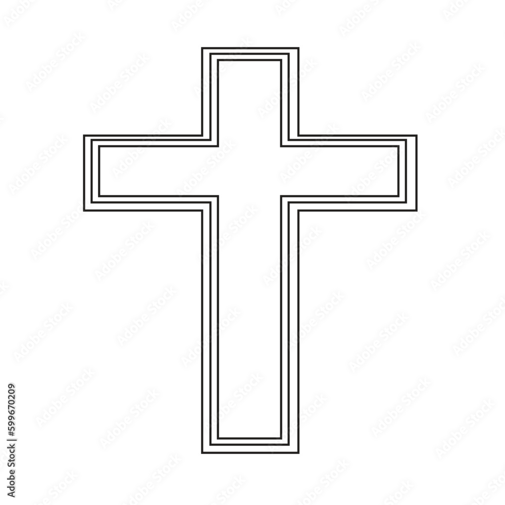 Religion cross icon