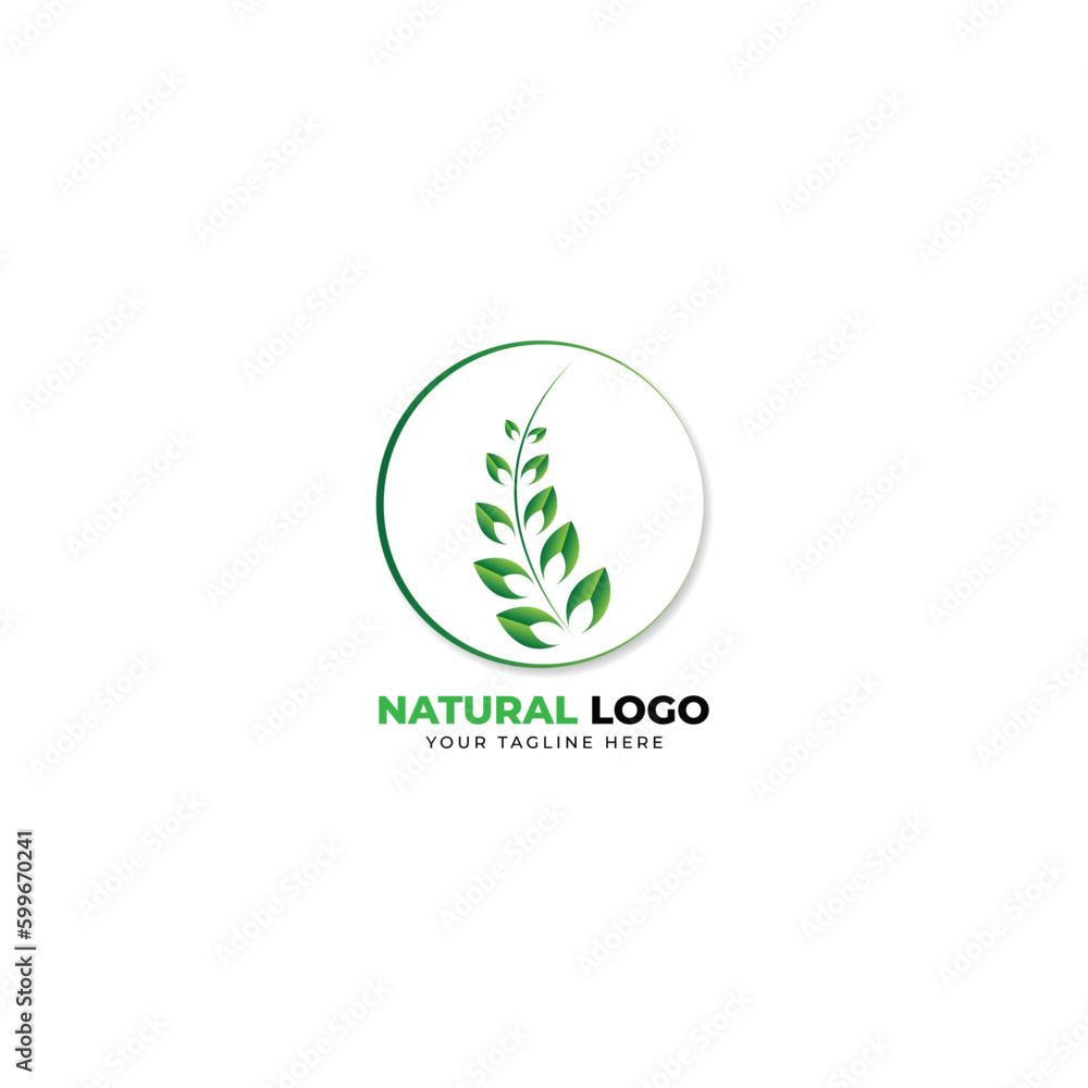 flat gradient nature concept logotype illustration