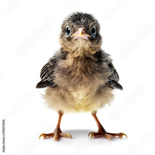 Foto Baby Finch isolated on white (generative AI)