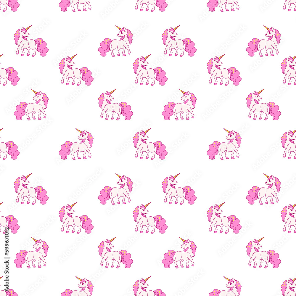 seamless pattern with unicorn 
