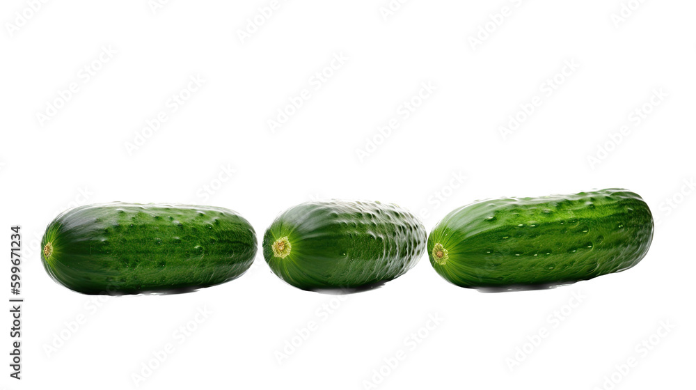 cucumbers, garden-themed, photorealistic illustration on a transparent background cutout in PNG cucumbers, garden-themed, photorealistic illustration on a transparent background cutout in PNG