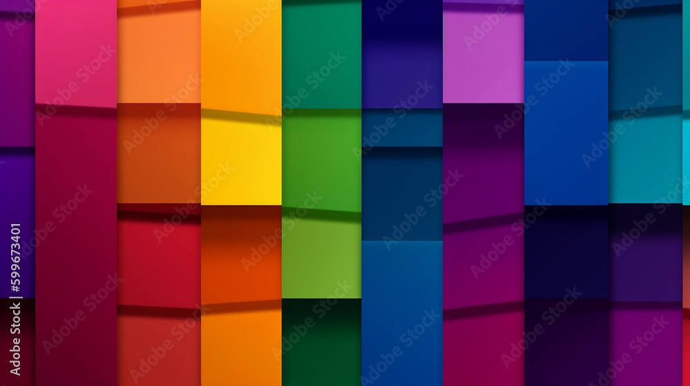 Geometric backgrounds and hearts of LGTBI pride. Funds with LGTBI colors. LGTBI pride celebration. Images created by AI.