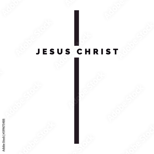 Jesus christ, a simple cross. Fashion Design, Vectors for t-shirts and endless applications.