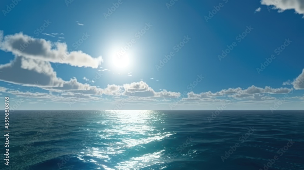 Obraz premium sun and the sea wave