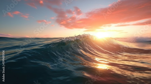 sun and the sea wave