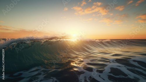 sun and the sea wave